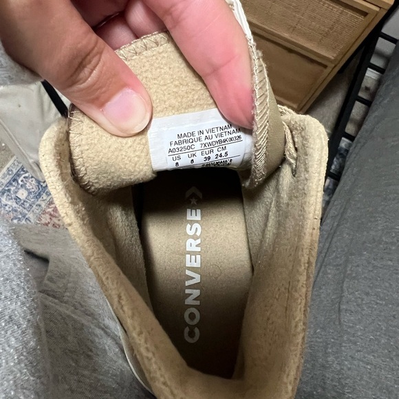 Converse Women's Tan High-Top Sneakers - Picture 6 of 12